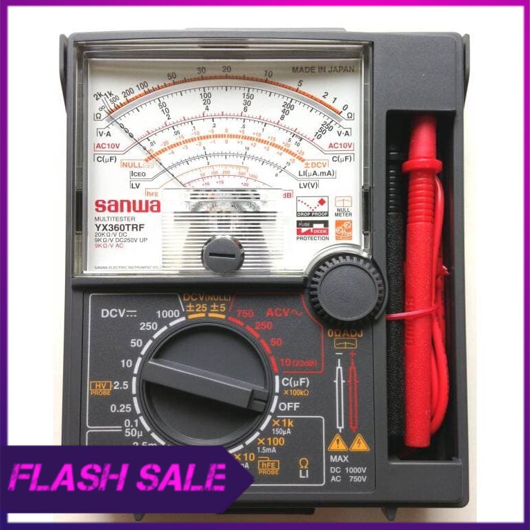 SANWA YX360TRF ANALOG MULTIMETER ANALOGUE MULTITESTER AVOMETER JAPAN