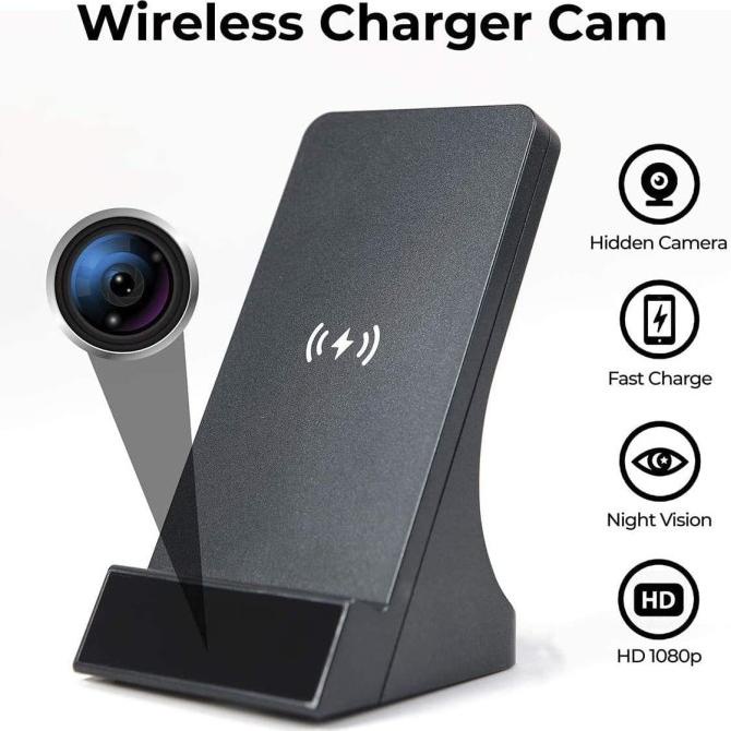 Wireless Charger Cam Hidden Spy Wifi Camera 1080P HD