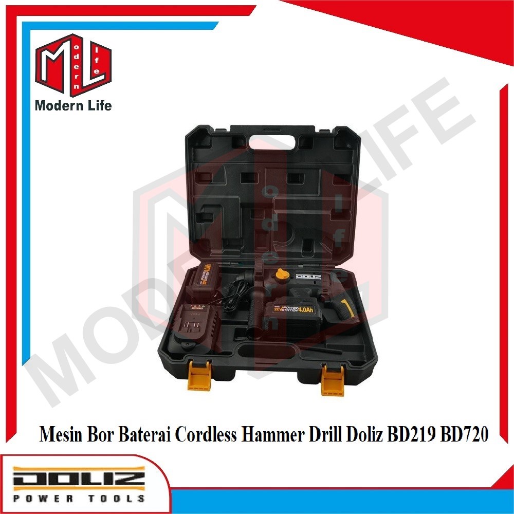 Doliz BD219 BD 720 Mesin Bor Bobok Beton Cordless / Bor Batre Rotary