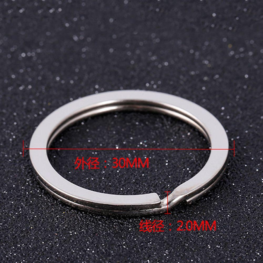 [Elegan] Kunci Ring Portable 30mm Aksesoris Gantungan Kunci Split Logam Bulat Tahan Lama