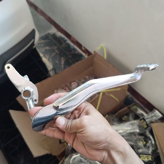 pedal rem cristal pnp cb gl megapro tuas pijakan rem belakang kristal crystal tune chrome mirip ori