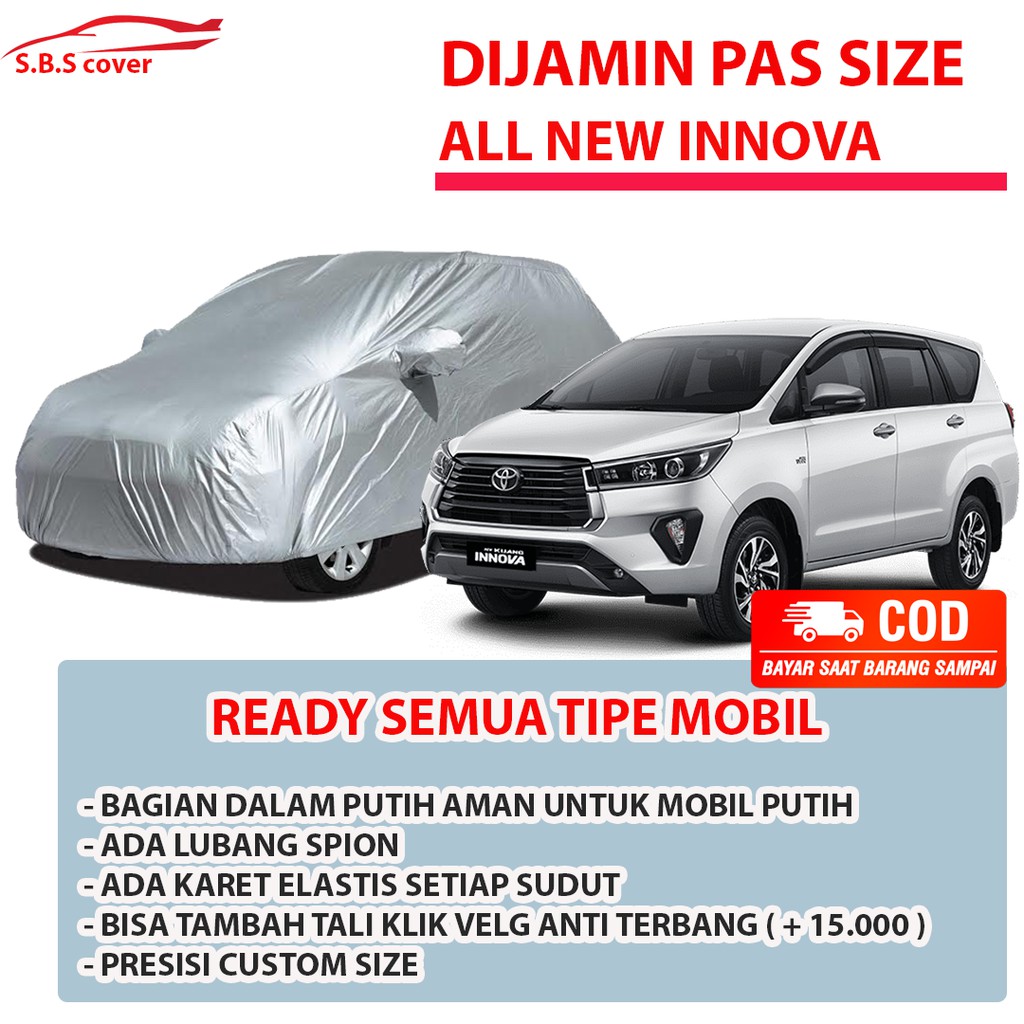 Body Cover Mobil Innova Sarung Mobil Innova/innova reborn/new innova/innova lama/pajero/fortuner/cortez/kijang innova/innova venturer/xpander/xpander ultimate/xpander sport/xpander exceed/xpander cross/phanter/panther/panther kotak/fortuner/pajero/avanza