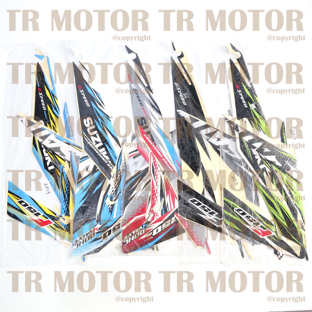 Stiker Motor Satria F 150 Facelift 2013 Sticker Striping Lis Full Set Motor