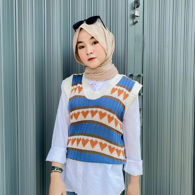 VEST ROMPI RAJUT KOREAN STYLE | Moon_collect