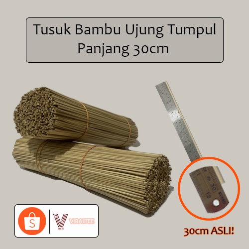 Tusuk Sate Bambu Buket 30cm / 40cm [50 tusuk] untuk Buket Uang Snack Kado