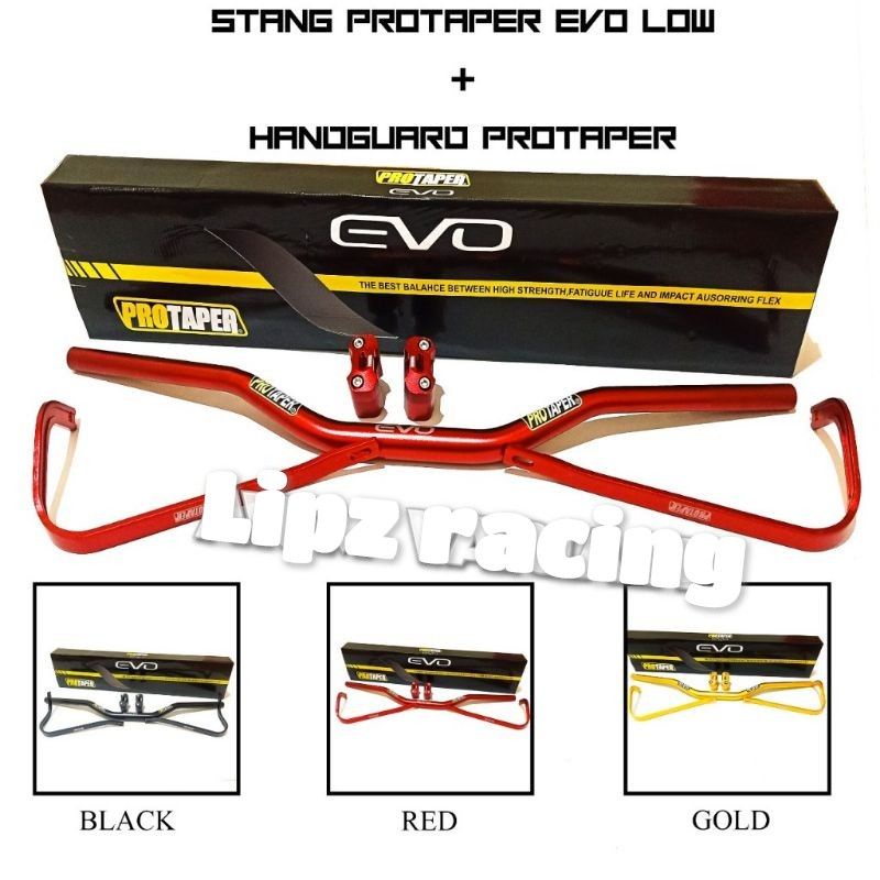 PAKETAN HEMAT stang protaper evo low dan handguard tulang besi protaper