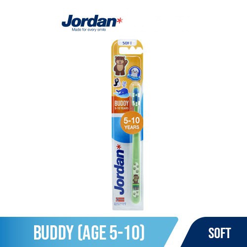 JORDAN KIDS BUDDY 5-10 YEARS SOFT TOOTHBRUSH 1 PCS