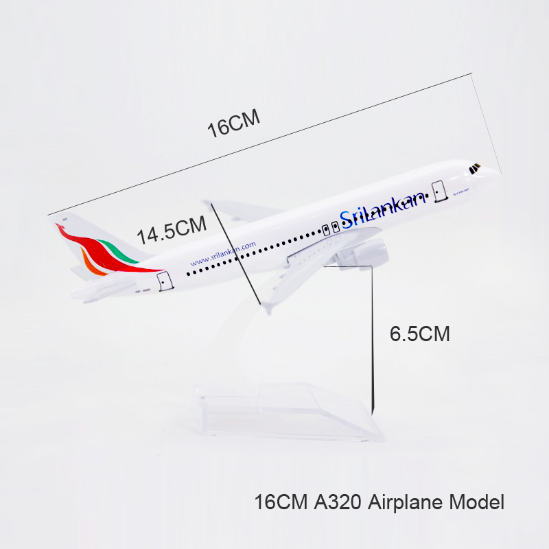 Model Pesawat Terbang Airbus 320 Malaysia Korea Vietnam Airlines A320 Diecast Metal 16CM