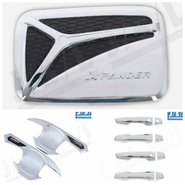 Paket outer, handle dan tank cover Xpander Hitam Chrome carbon jsl