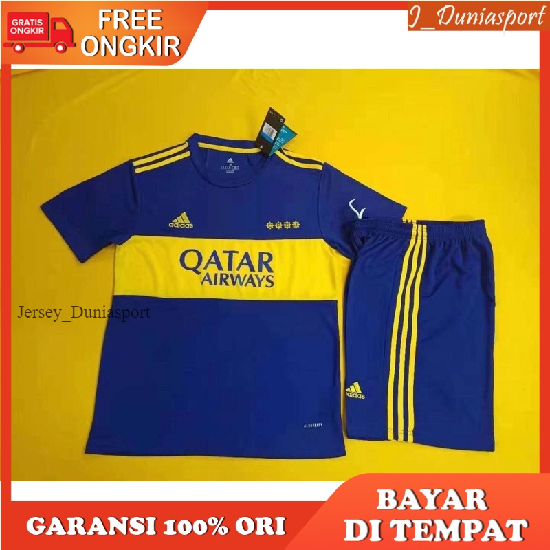 JERSEY FULLSET HOME BOCA JUNIOR NEW 2021/2022 GRADE ORIGINAL IMPORT