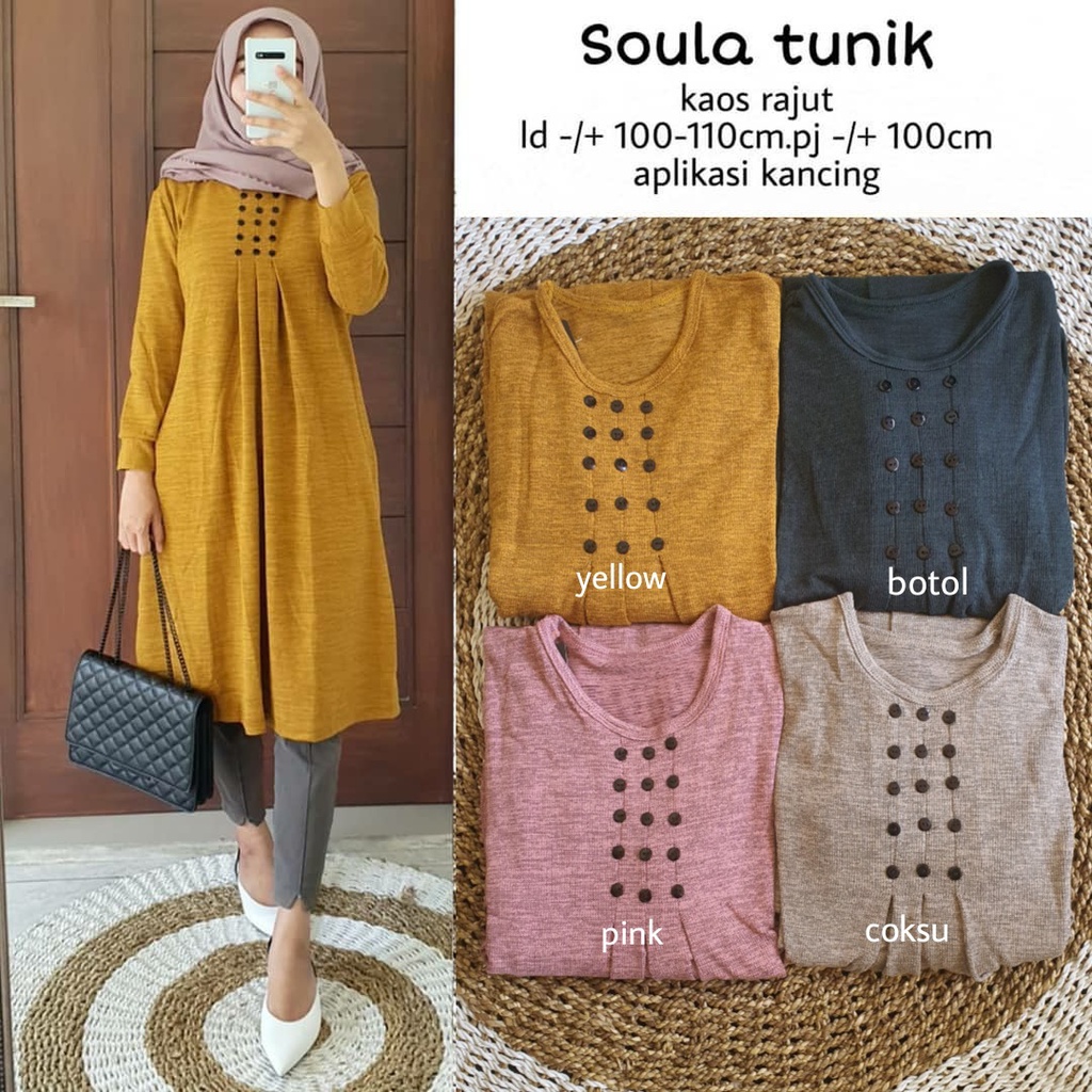 SOULA TUNIK KAOS RAJUT