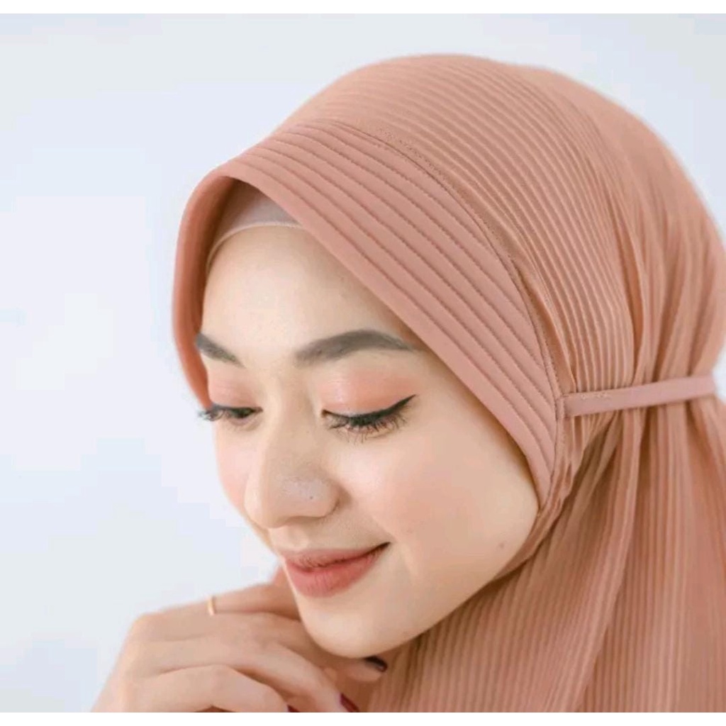 BERGO MARYAM PLISKET FULL PET TALI DIAMOND//HIJAB INSTAN BERGO MARYAM PET TALI PLISKET DIAMOND