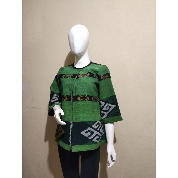 BLUS WANITA TENUN ETNIK HALUS