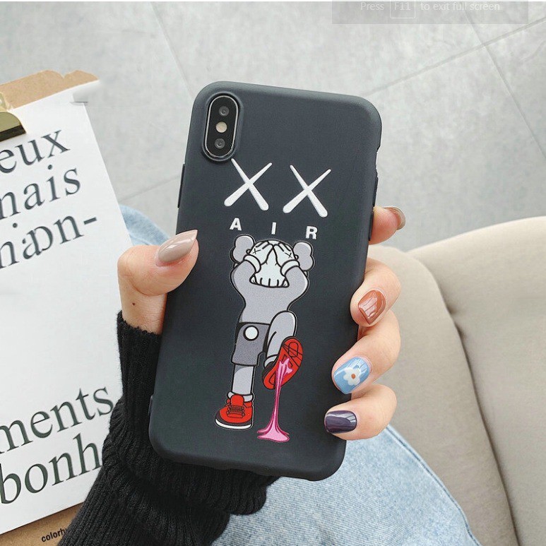 Kaws Softcase Printing Samsung A10 J5 2016 J5 Prime J7 J710 Realme X K3 Redmi 7a Vivo S1 Y12 Y15 Y17