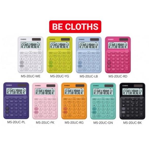 

Casio MS-20UC Kalkulator Colourful 12 Digits Desktop MS20 UC