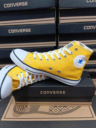 Jual Sepatu converse allstar kuning height/boot+box | Shopee Indonesia