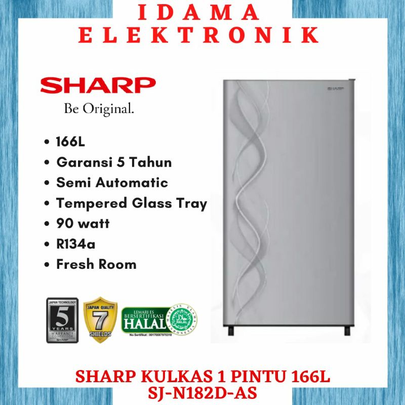 Kulkas 1 Pintu Sharp SJ-N182D-AS - Aurora Series