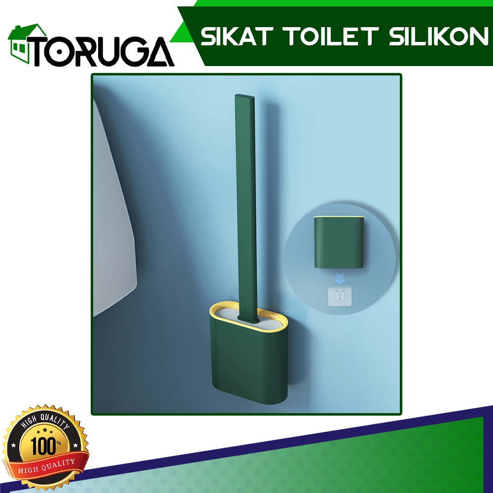 Brush Sikat WC Toilet Simple Silikon Fleksibel Pembersih Kamar Mandi Anti Bakteri