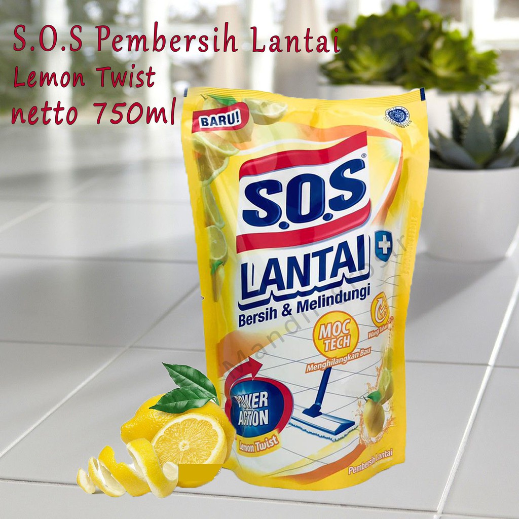 Pembersih Lantai *S.O.S Lantai * Power Action * Lemon Twist