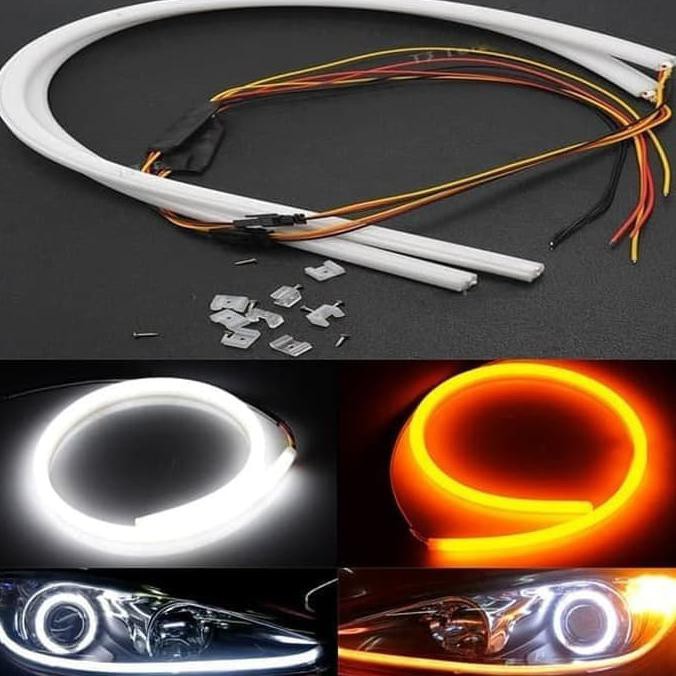 TERBAIK LAMPU LED ALIS DRL MOBIL 60 CM 12V /LED ALIS HEAD LAMP MOBIL UNIVERSAL #9