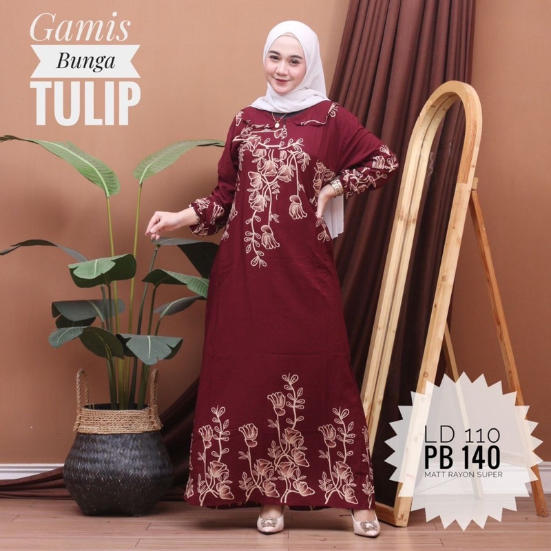 Gamis cabutan bunga tulip