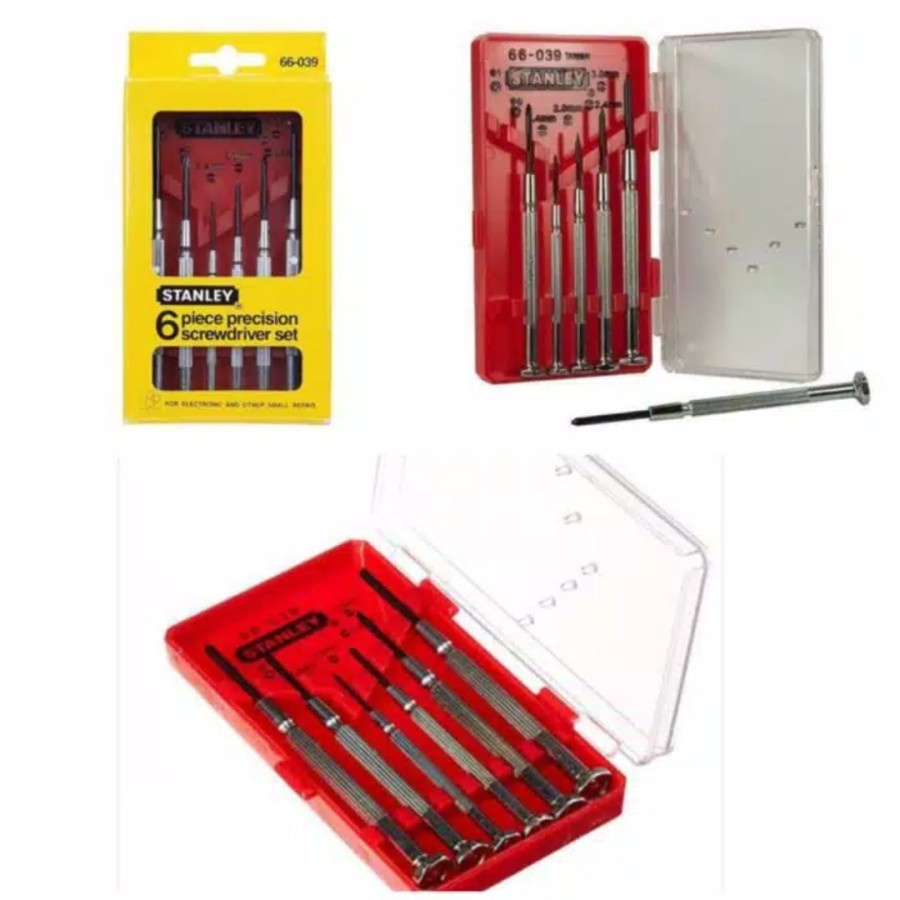 STANLEY 66039-8 - OBENG METAL SET / PRECISION SCREWDRIVER SET 6 PCS