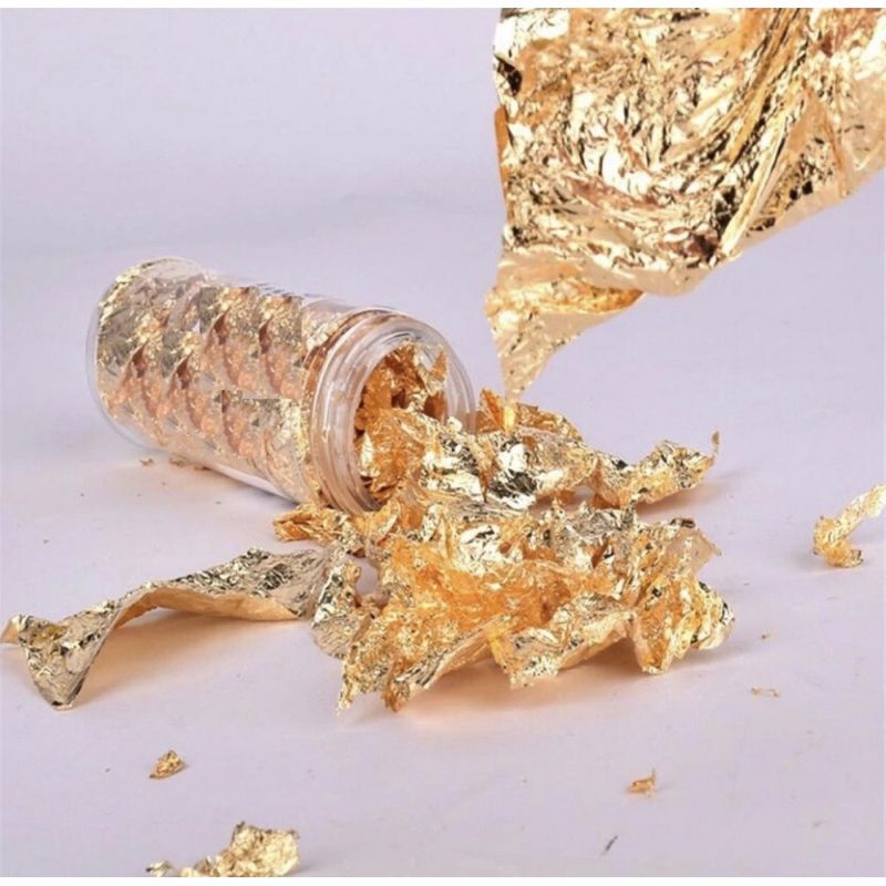 

Gold Flakes Gold Leaves Hiasan kue Emas Bisa Dimakan