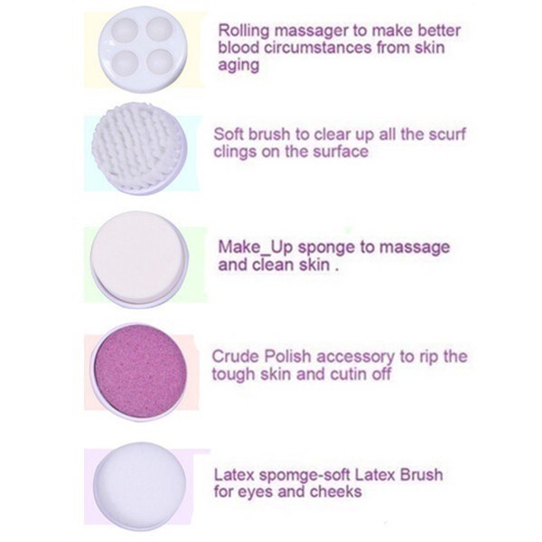 SRS (COD YES) Beauty Care Massager Face Alat Facial Wajah Alat Pijat Wajah 5 in 1 Alat Pembersih Waj