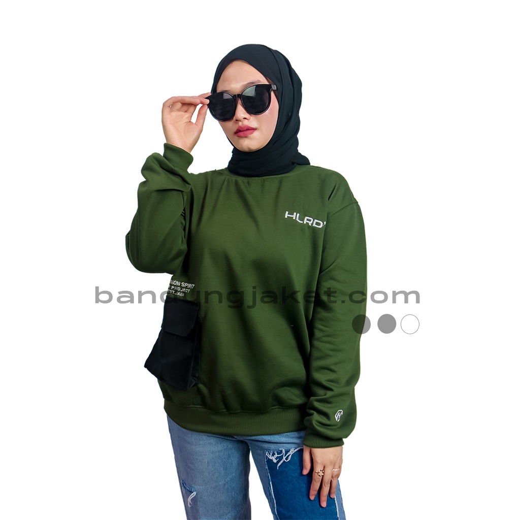 Sweatshirt Pocket Down II Sweater Kombinasi Saku Hoklyrider Model Tebaru