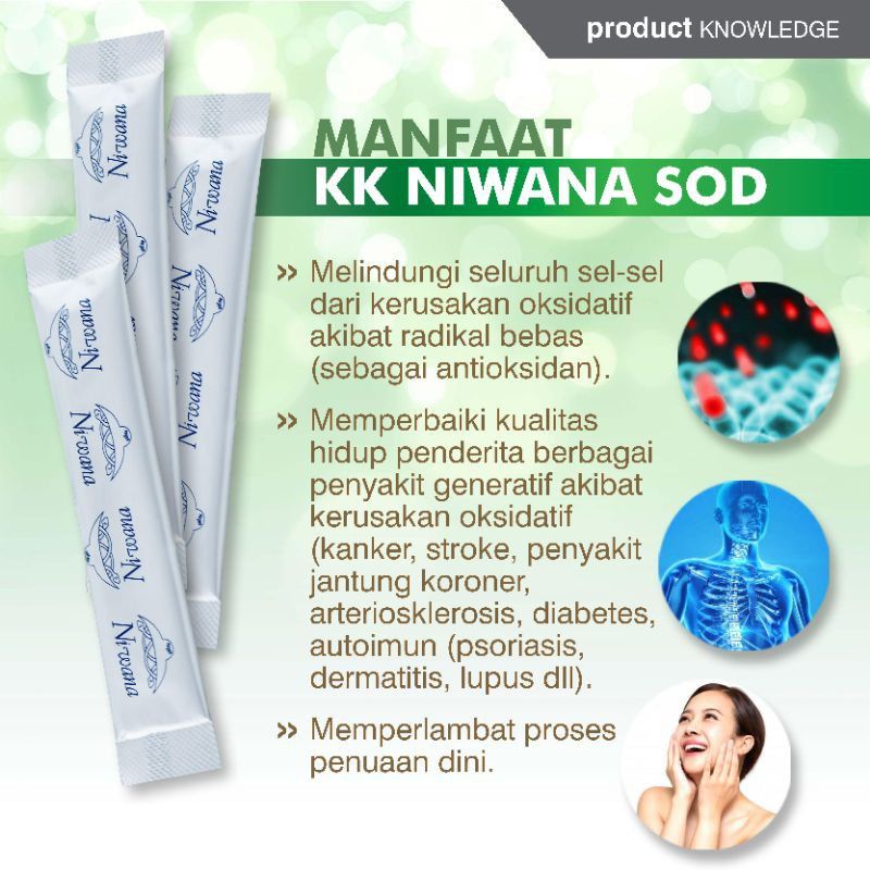 Niwana SOD Suplemen Antioksidan Tinggi Untuk Penyakit Degeneratif Obat Lupus Diabetes Kanker Automium Tumor Original KK Indonesia