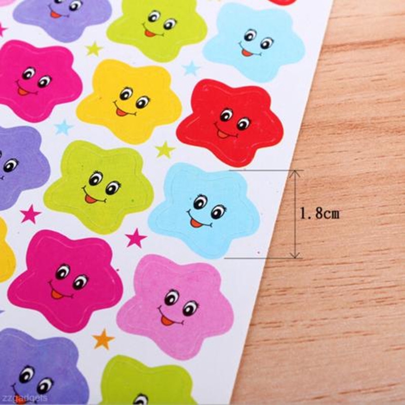 【TERSEDIA &amp; COD】400 / set dari DIY Smile Stars Label Sekolah Anak-anak Guru Label Hadiah Dekorasi Stiker Lucu