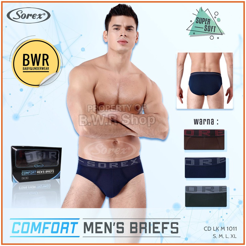 [ Ecer ] CD Sorex M 1011 Comfort / Celana Dalam Pria M1011 Karet Tebar Man Briefs Super Soft | Bwr