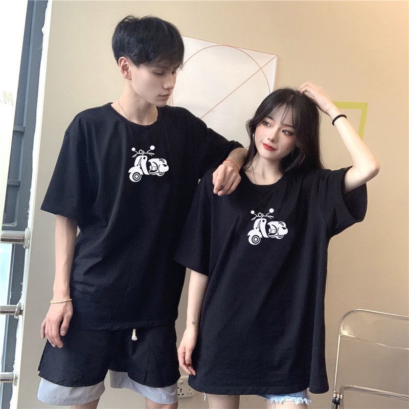 Kheylen Baju Kaos Distro Couple Vespa Cowok Cewek Katun Combed / Baju Kaos Pasangan Pria Wanita Dist