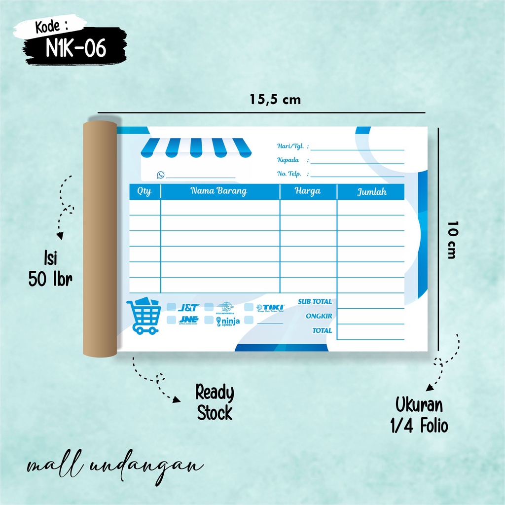 

NOTA ONLINE SHOP 1 PLY READY - N1K-06 [50 LEMBAR]