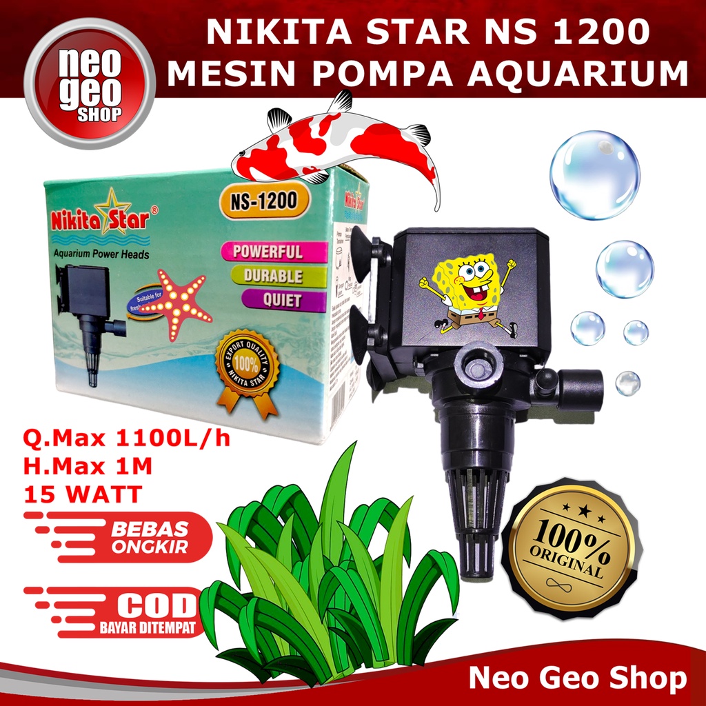 Star Ns 1200 Ns1200 Ns-1200  Mesin Pompa Akuarium Aquarium Nikita Murah