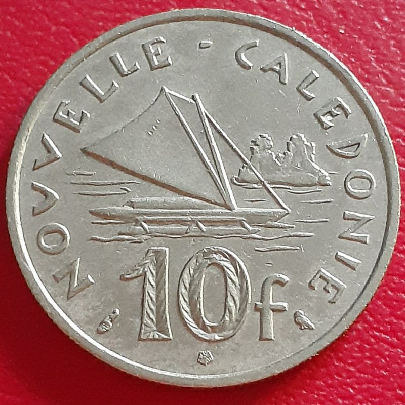 Uang Koin Kuno Luar 10 Francs Caledonia Tahun 1967