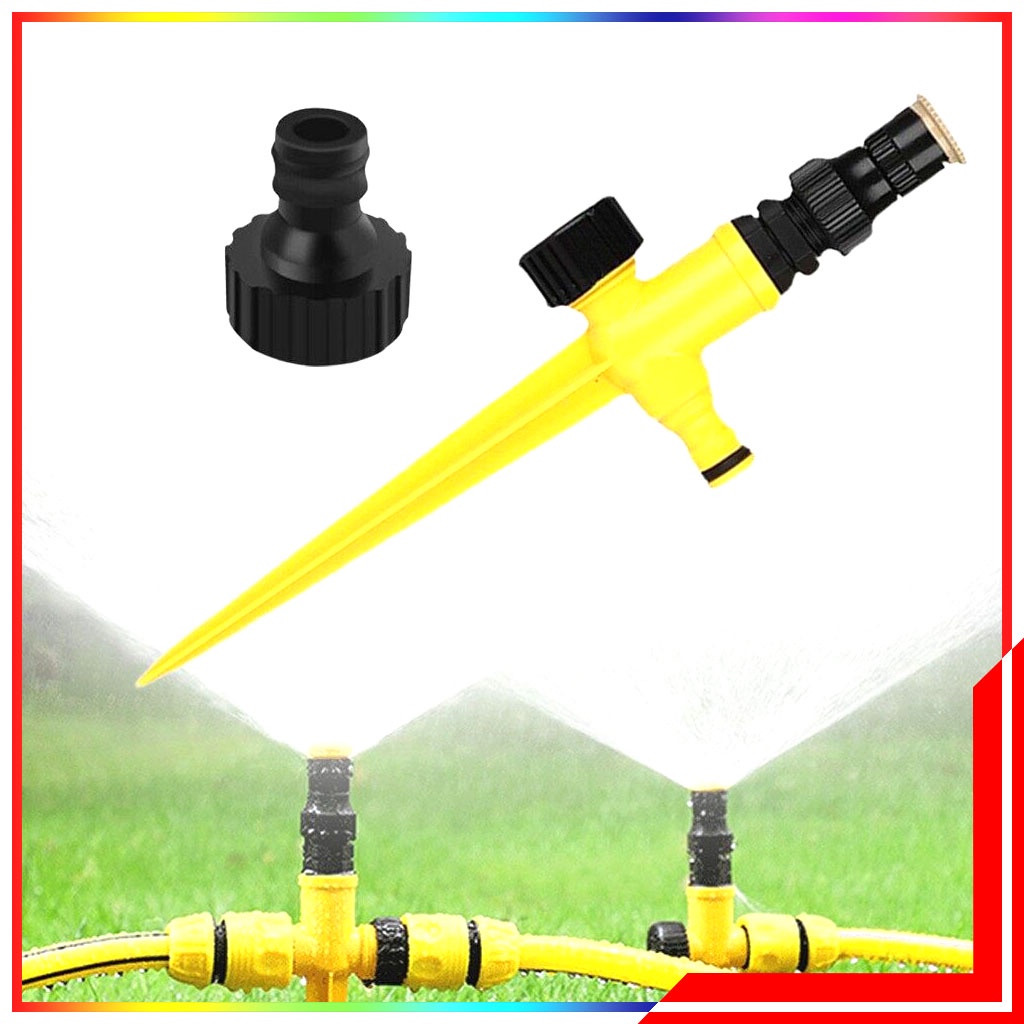 Stake Spike Sprinkler Set Alat Siram Taman Rumput Kebun - Sprinkler Alat Siram Taman Kebun Otomatis - Sprinkler Tancap 360