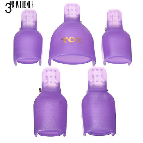 [Bayar Di Tempat] 5 Pcs Kuku Rendam Off Klip Caps Nail Art Tips Polandia UV Gel Clamp Remover Wrap