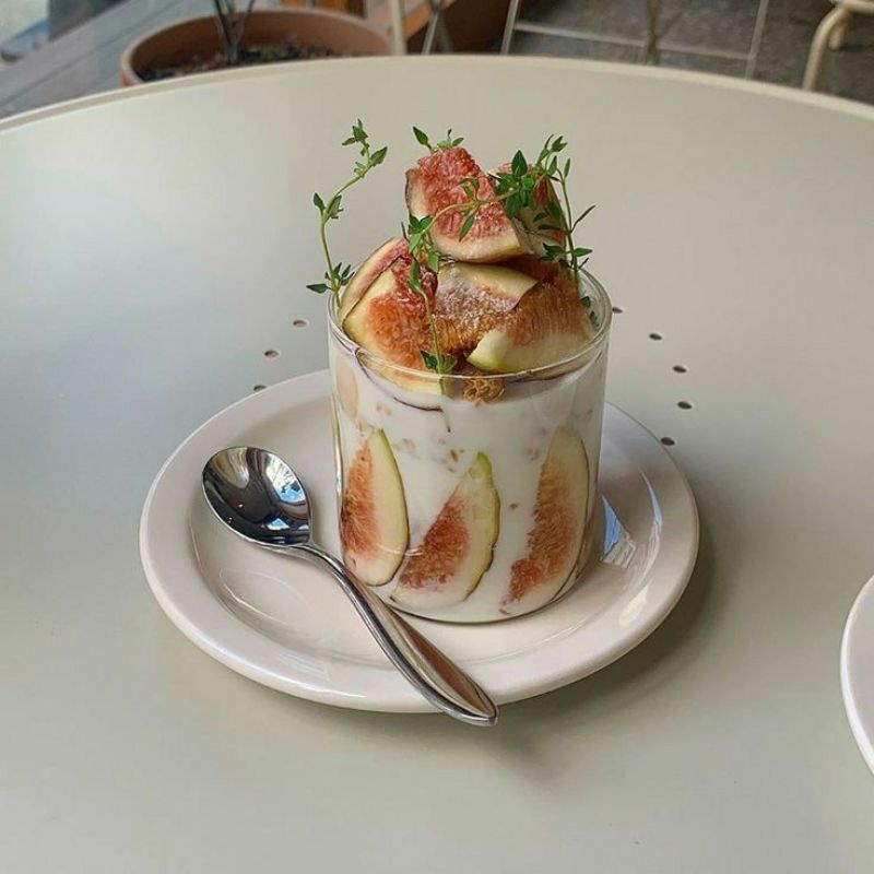 Gelas kaca aesthetic borosilicate 300 ml-gelas cafe