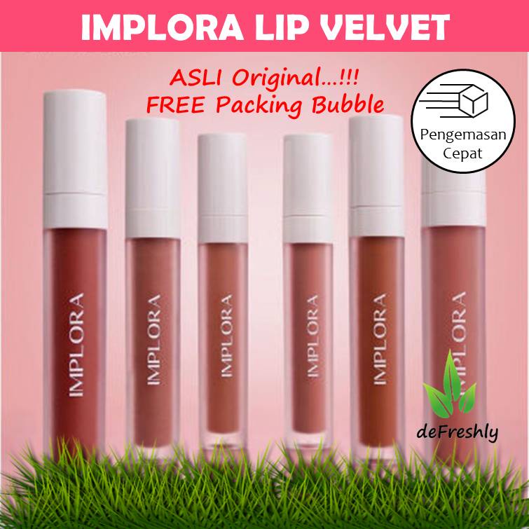 IMPLORA Lip Velvet 4,6 gram | Lipvelvet | Lipstik | Lip Cream | BPOM kosmetik bibir