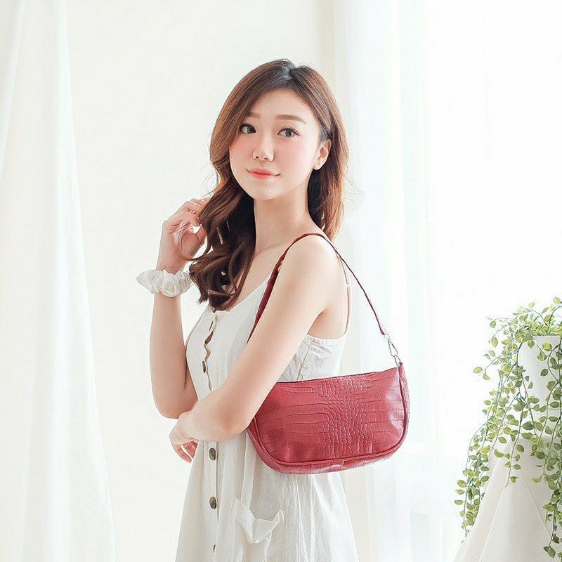 ZAMZAM TAS BAHU CROCO VINTAGE / TAS SHOULDER BAG CROCODIL / TAS SELEMPANG WANITA COD