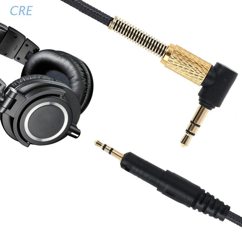 Cre Kabel Headphone Pengganti Ath-M50X M40X M70X Dengan Remote Kontrol Volume Mic Untuk Iphone Samsung Android