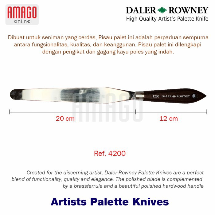 PISAU PALET DALER-ROWNEY - ARTISTS PALETTE KNIFE - 4200 - 803004200