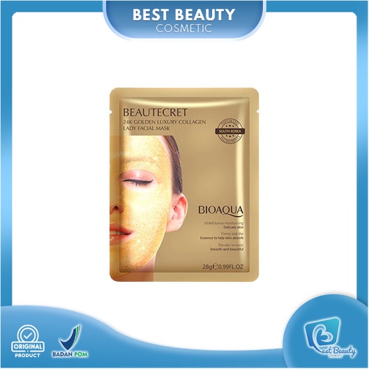 ★ BB ★ BIOAQUA masker sheet mask 24K Golden Luxury Face Mask 28g