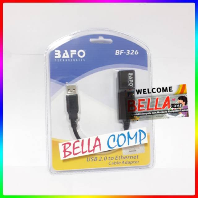 BAFO BF-326 USB 2.0 to Lan Ethernet l Cable/kabel Adapter Bafo USB 2.0 to Lan BF-326