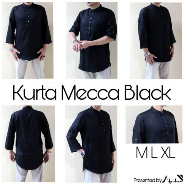 Baju Koko kurta abraham casual black