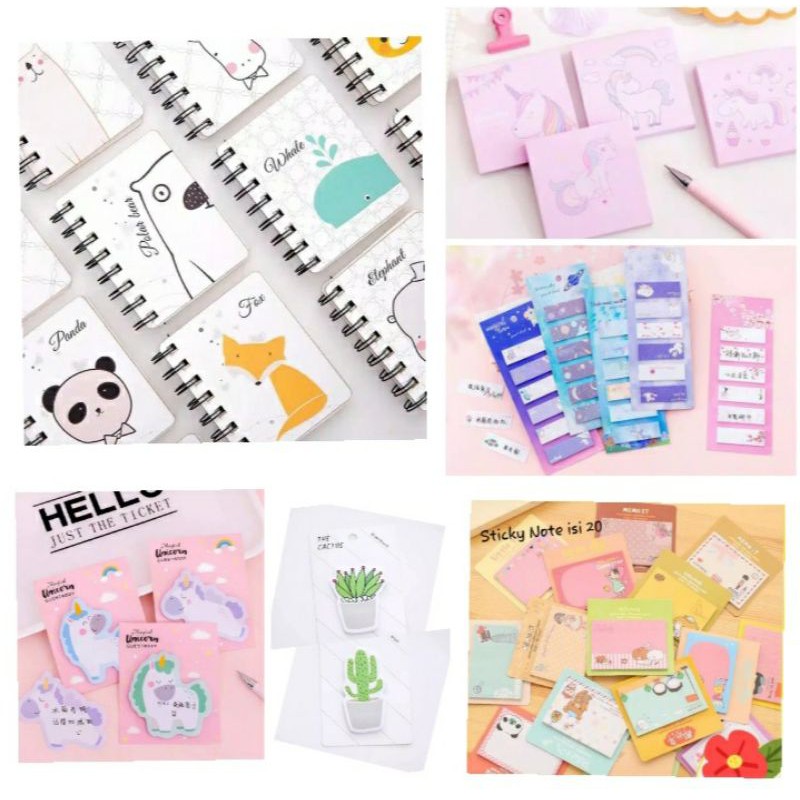 

Sticky Note Penanda Buku Notebook Kertas Memo Cute Bagus Murah