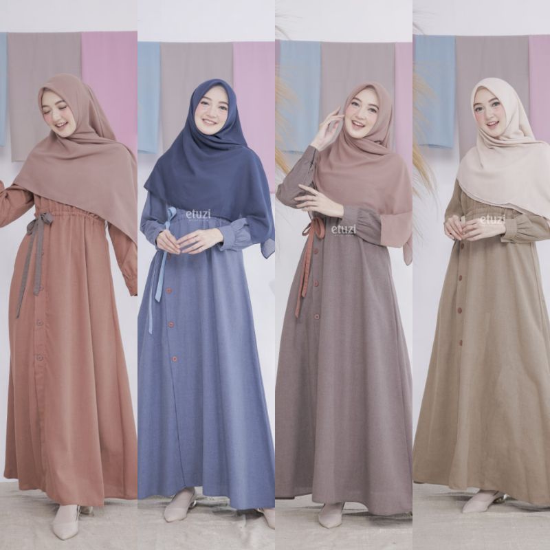 Gamis polos Supernova Minjee dress by Etuzi