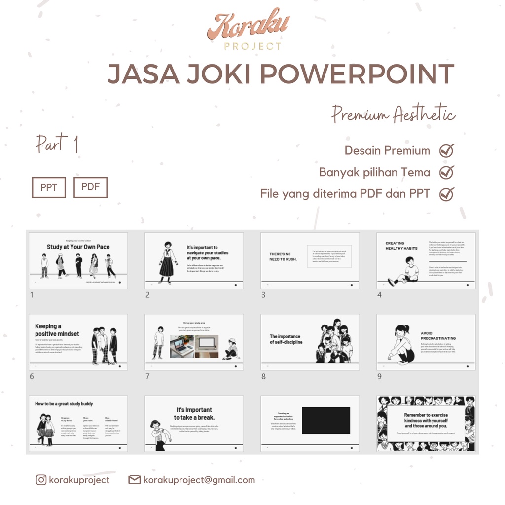 Jasa Buat PPT Premium Aesthetic Murah | Part 1