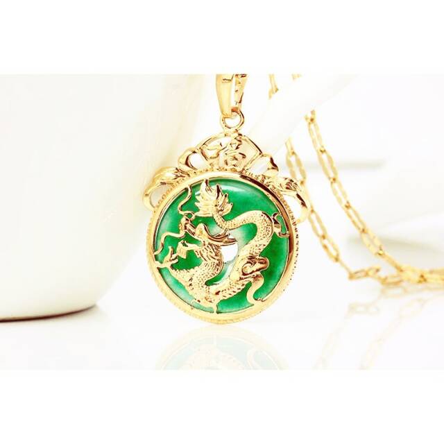 Kalung rantai batu giok asli